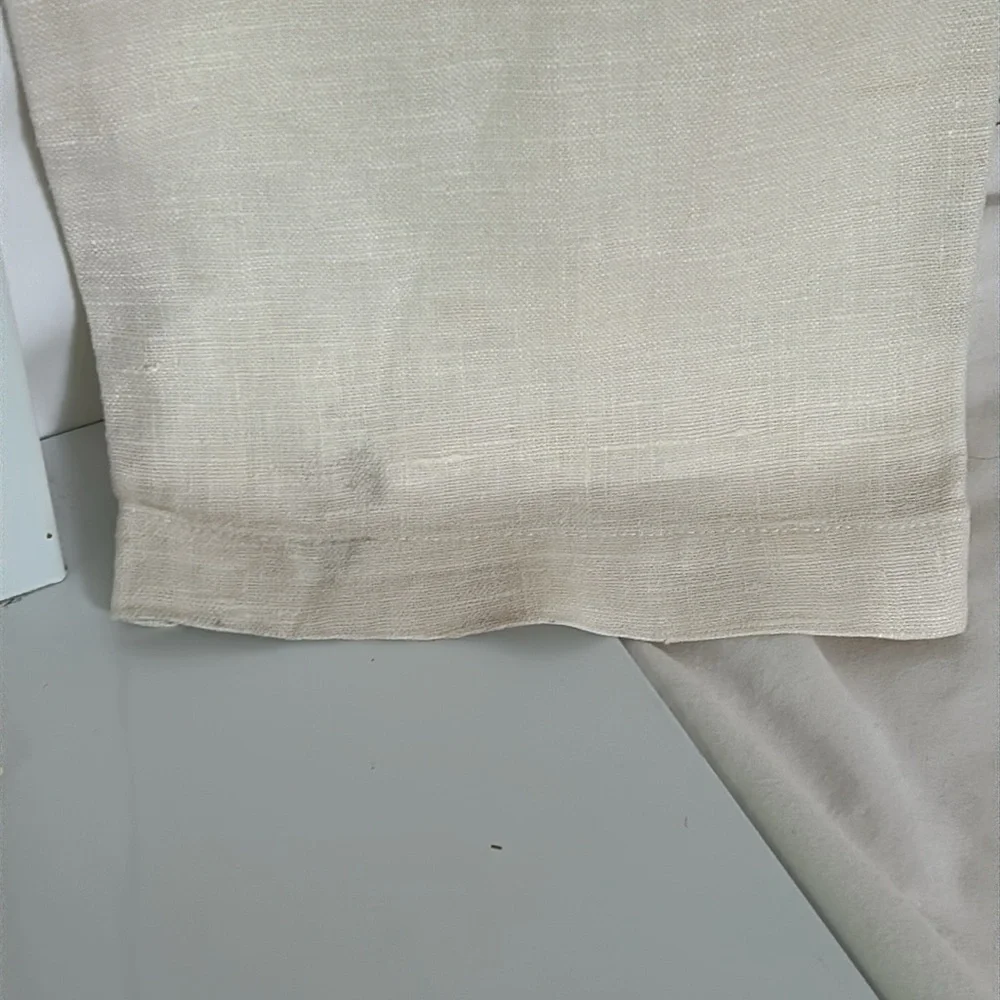 Versace Men's Size US 32 Euro 42 Made in Italy 2007 Cream Pants Linen Silk Trim